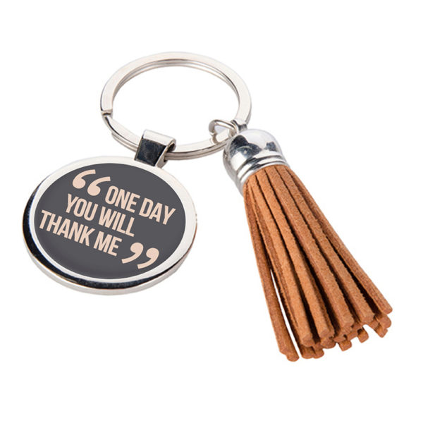 Personalised Quotes By Mum Tassle Keyring