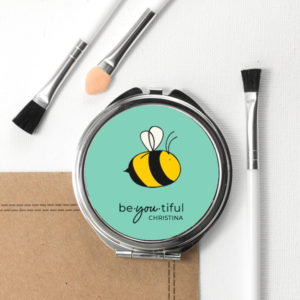 Bee You Round Compact Mirror