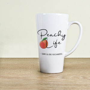 Peachy Life Latte Mug