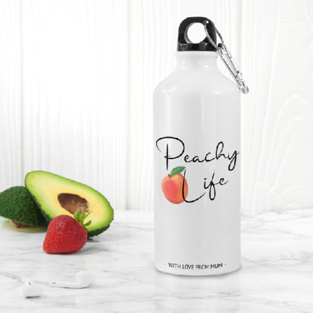 Peachy Life White Water Bottle