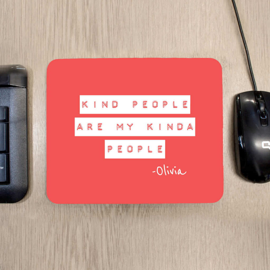 Kind People (Red) Mouse Pad