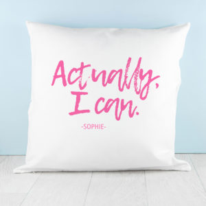 Actually I Can Handwritten Cushion Cover Actually I Can Handwritten Cushion Cover