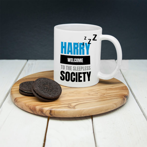 Personalised Sleepless Society Mug