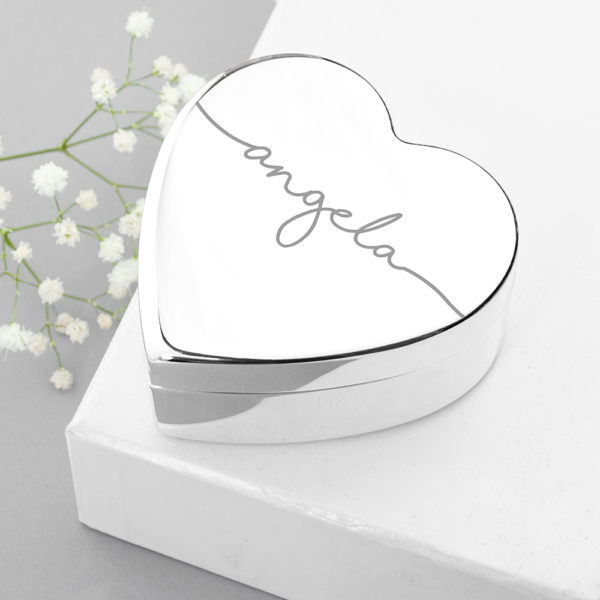 Personalised Heart Jewellery Box