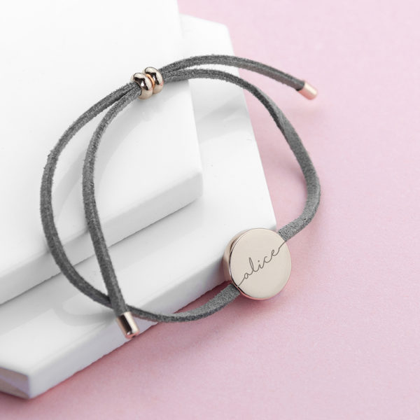 Personalised Always with You Name Grey Bracelet