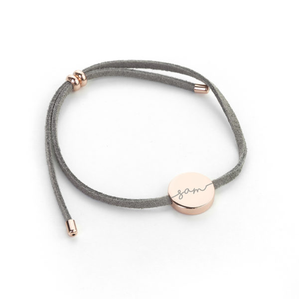 Personalised Always with You Name Grey Bracelet