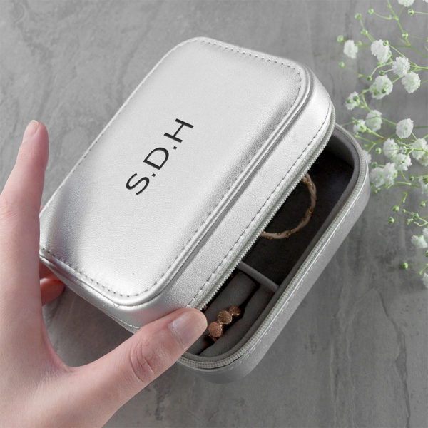 Personalised Silver Travel Jewellery Case