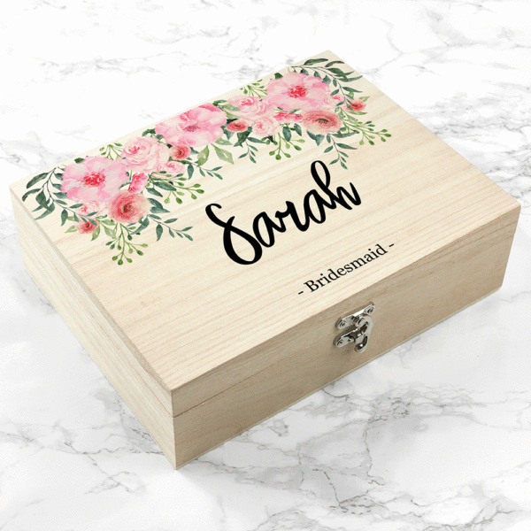 Personalised Floral Bridesmaids Box
