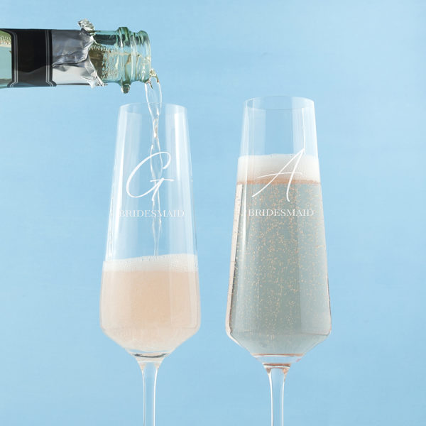 Personalised Wedding Party Champagne Flute