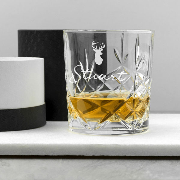 Personalised Crystal Icon Whisky Tumbler