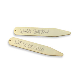 Personalised Handwriting Collar Stiffeners - Gold