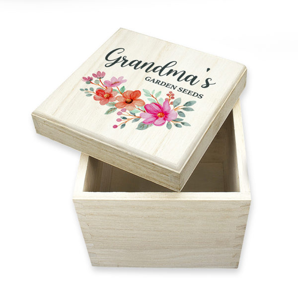 Personalised Flower Garland Seeds Box