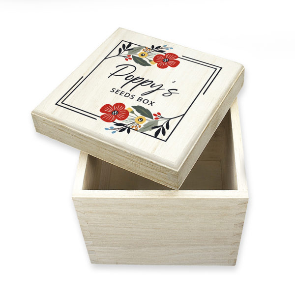 Personalised Floral Frame Seeds Box