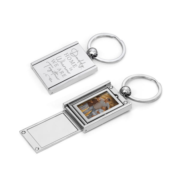 Personalised Home with Daddy Frame Keyring