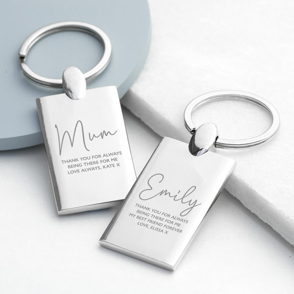 Personalised Special Person Rectangle Keyring