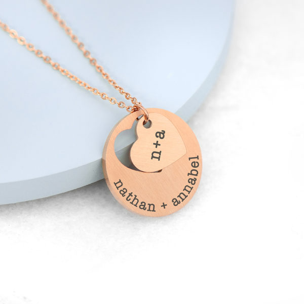 Personalised Cut-Out Heart Shape Necklace