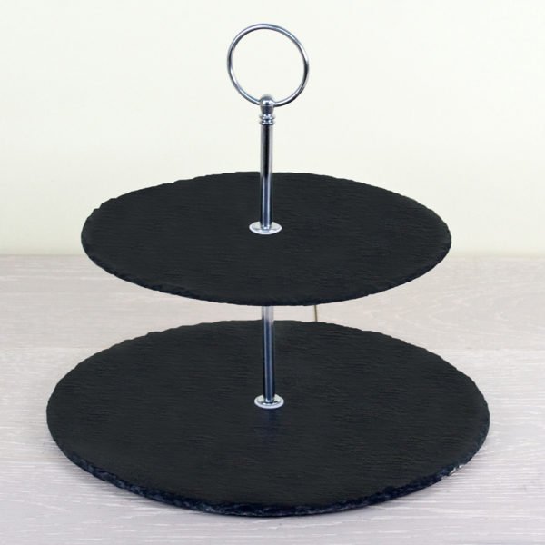 Two Tiered Slate Cake Stand