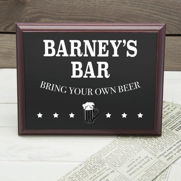 Personalised Welcome To My Bar Plaque