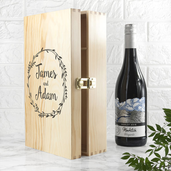 Romantic Wreath Double Wine Box