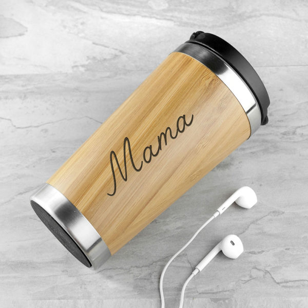 Personalised Bamboo Travel Mug