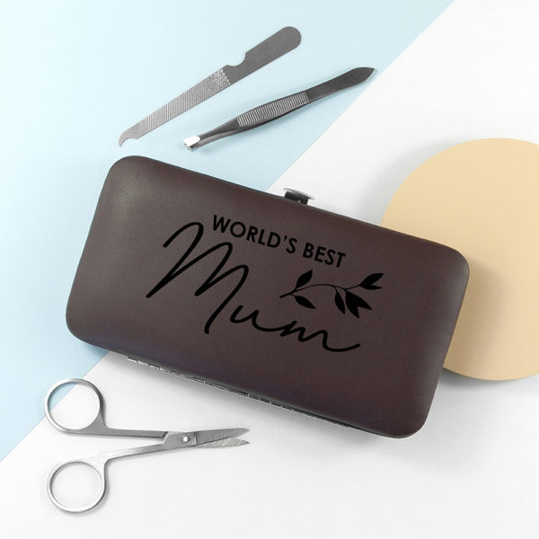 Personalised Best Mama Manicure Set - Brown