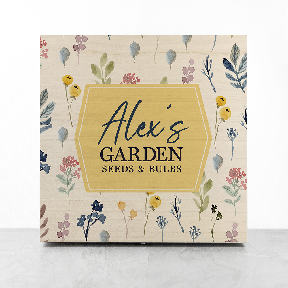 Personalised Botanical Garden Accessories Box
