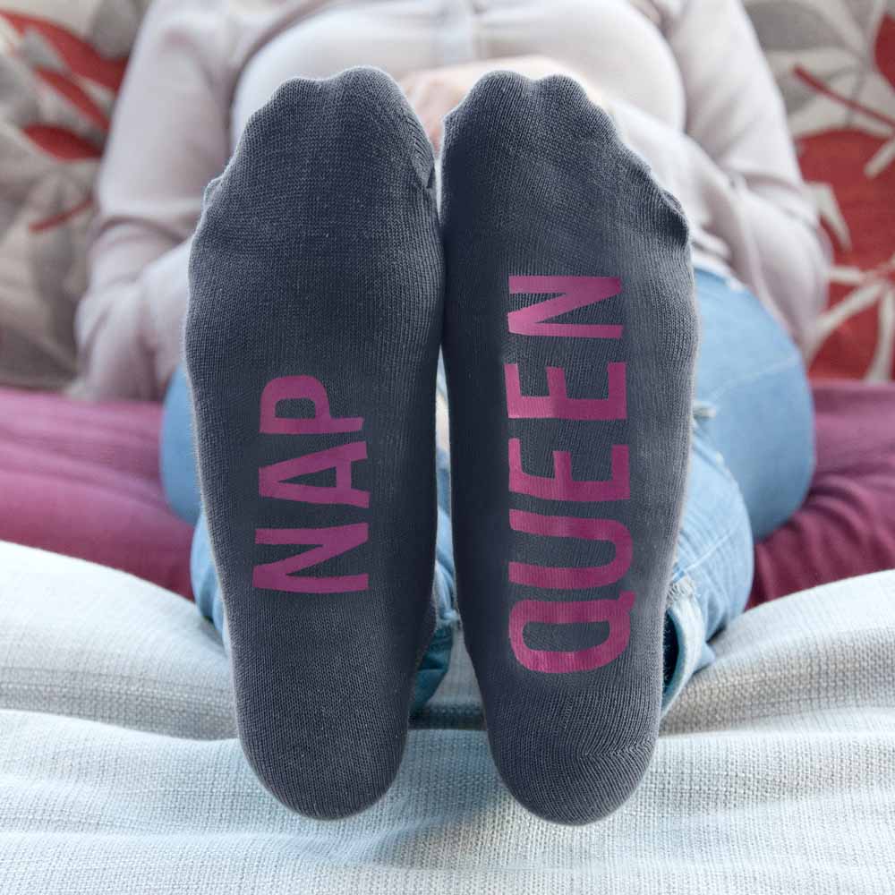 Personalised Charcoal & Hot Pink Socks