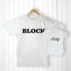 Personalised Daddy and Me Chip off the Old Block Set