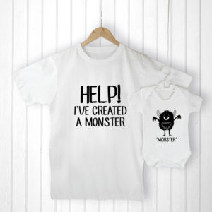 Personalised Daddy and Me Little Monster Set