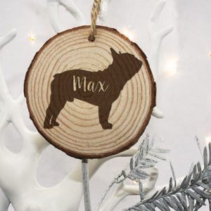 Personalised Engraved Dog Silhouette Christmas Tree Decoration