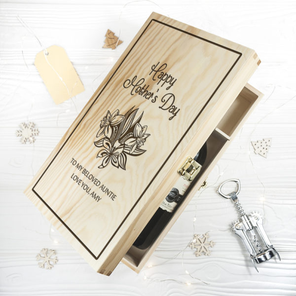 Personalised Floral Mother's Day Wine Box