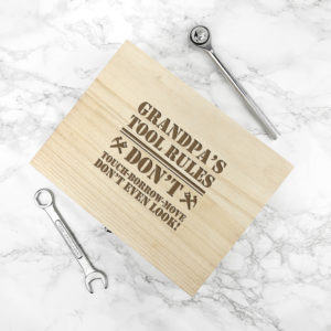 Personalised His Tools His Rules Tool Box