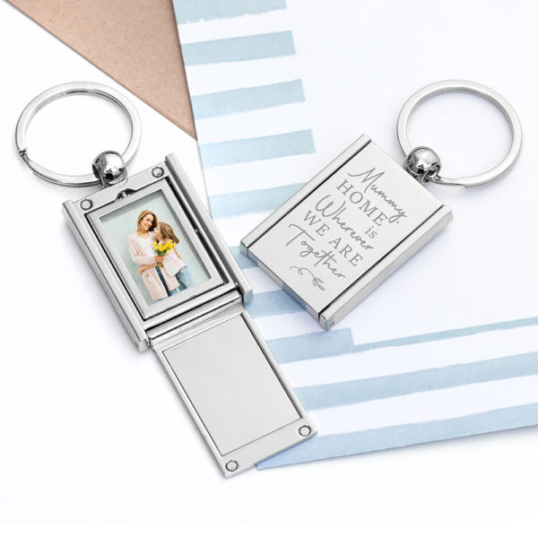 Personalised Home With Mummy Frame Keyring