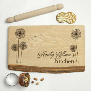 Personalised Baker's Kitchen Rustic Chopping Board