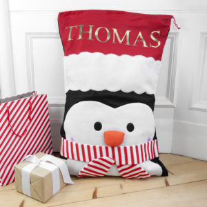Personalised Penguin Santa Sack