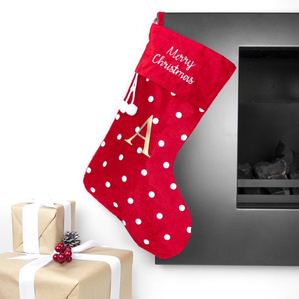 Personalised Polka Dot Christmas Stocking