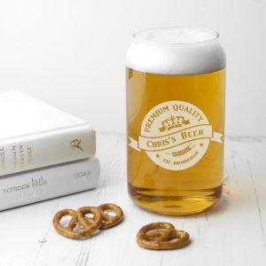 Personalised Premium Quality Beer Can Glass