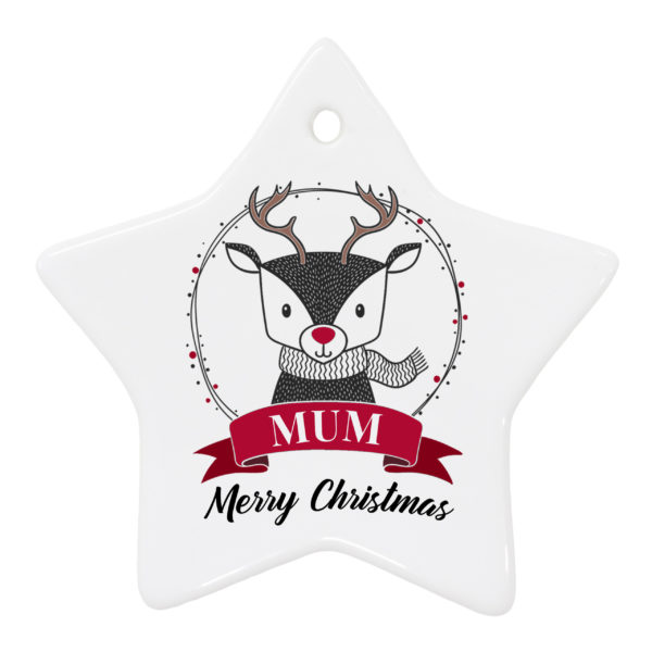 Personalised Reindeer Christmas Decoration