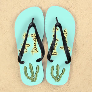 Personalised Tough as Cactus Flip Flops Personalised Tough as Cactus Flip Flops