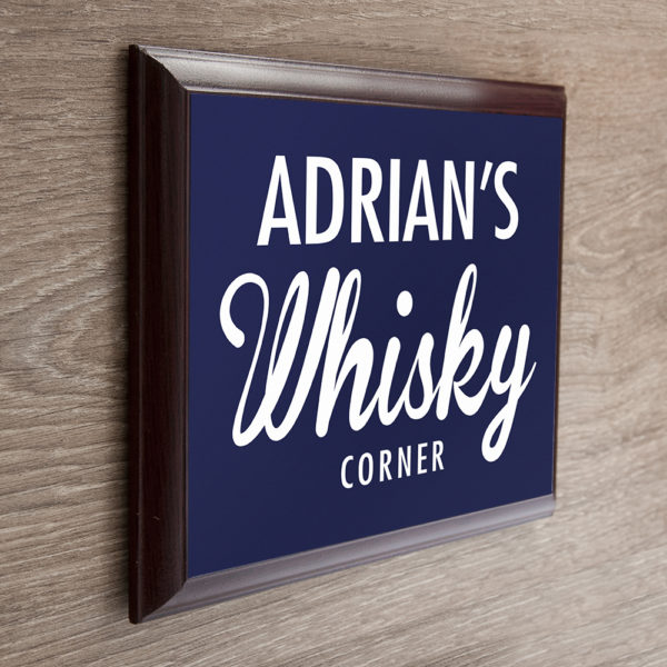 Personalised Whiskey Corner Plaque