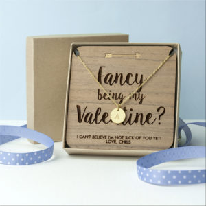 Personalised Will You Be My Valentine Necklace & Keepsake