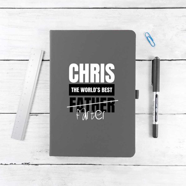 Personalised World's Best Farter A5 Notebook