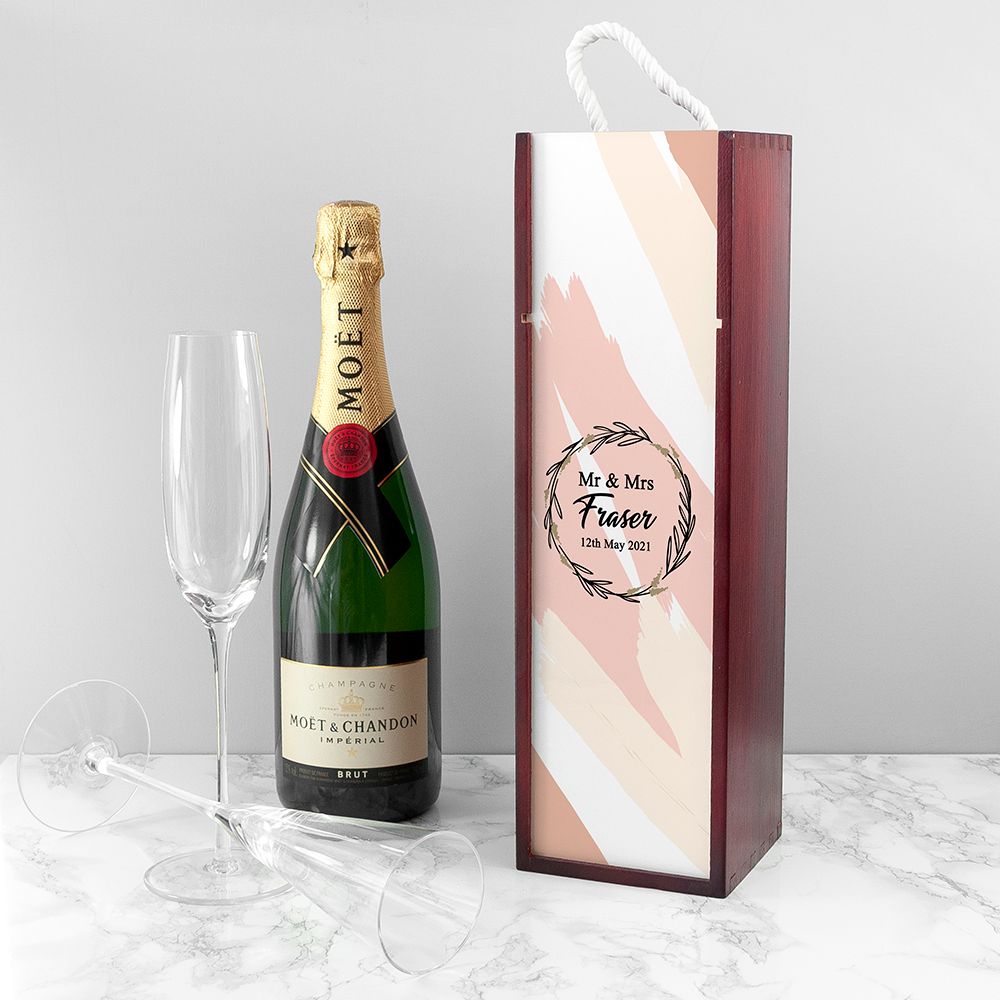 Personalised Wreath Wine Box