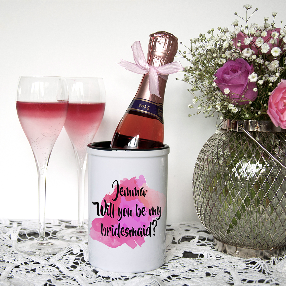 Will You Be My Bridesmaid Personalised Miniature Champagne Bucket