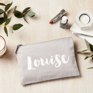 Personalised Luxury Canvas Make Up Bag