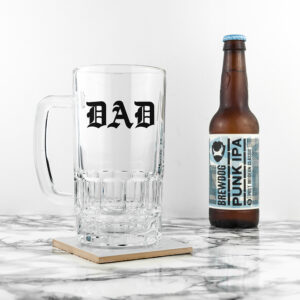 Medieval Text Monogram Beer Glass Tankard Medieval Text Monogram Beer Glass Tankard