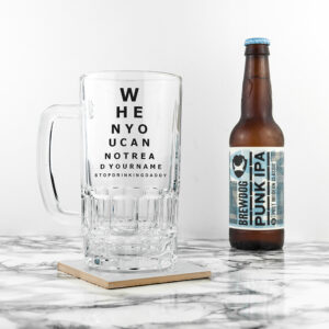 Opticians Chart Beer Glass Tankard Opticians Chart Beer Glass Tankard