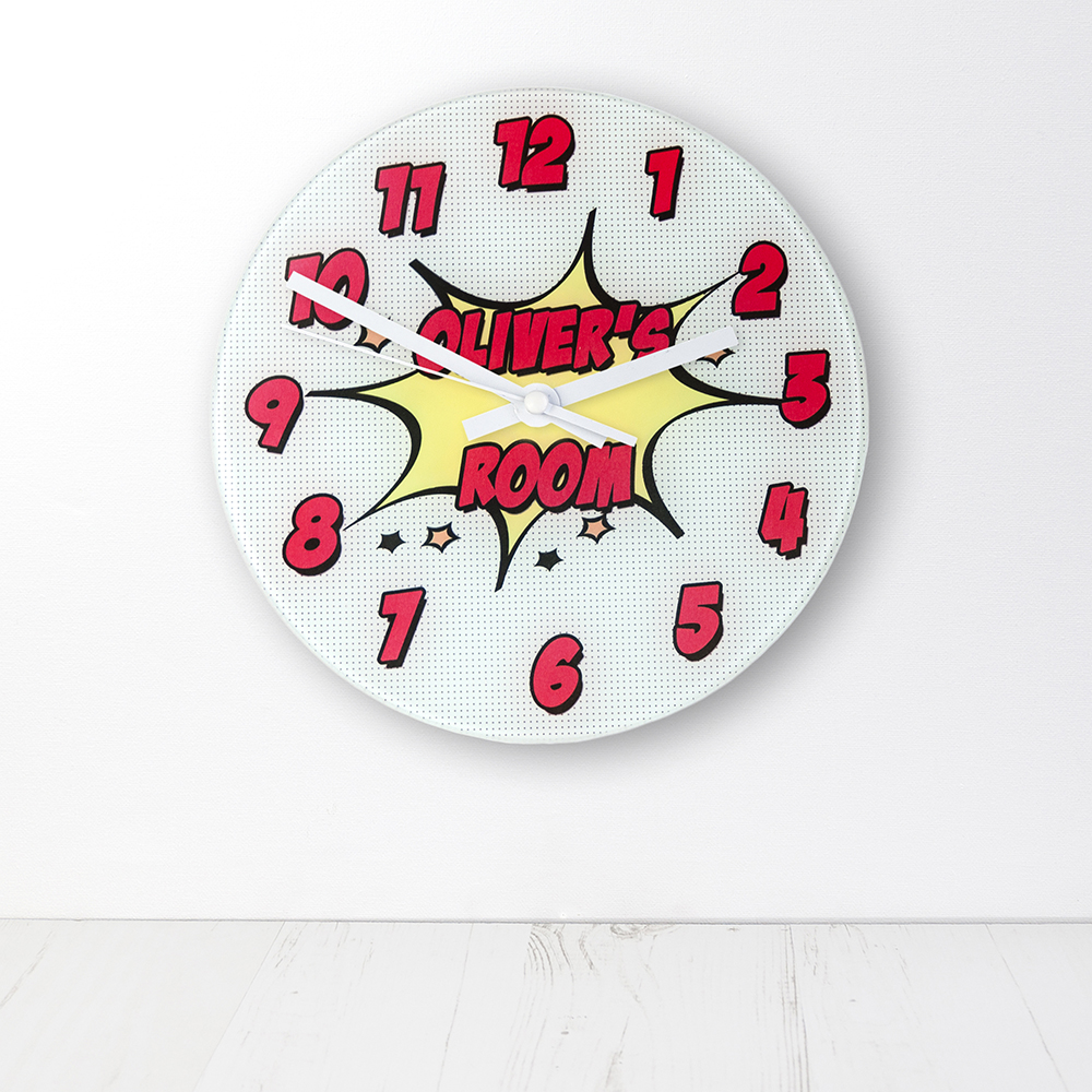 Pow! Personalised Comic Wall Clock Pow! Personalised Comic Wall Clock