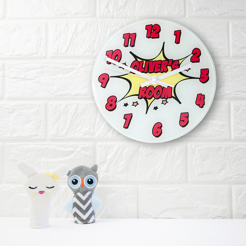 Pow! Personalised Comic Wall Clock Pow! Personalised Comic Wall Clock