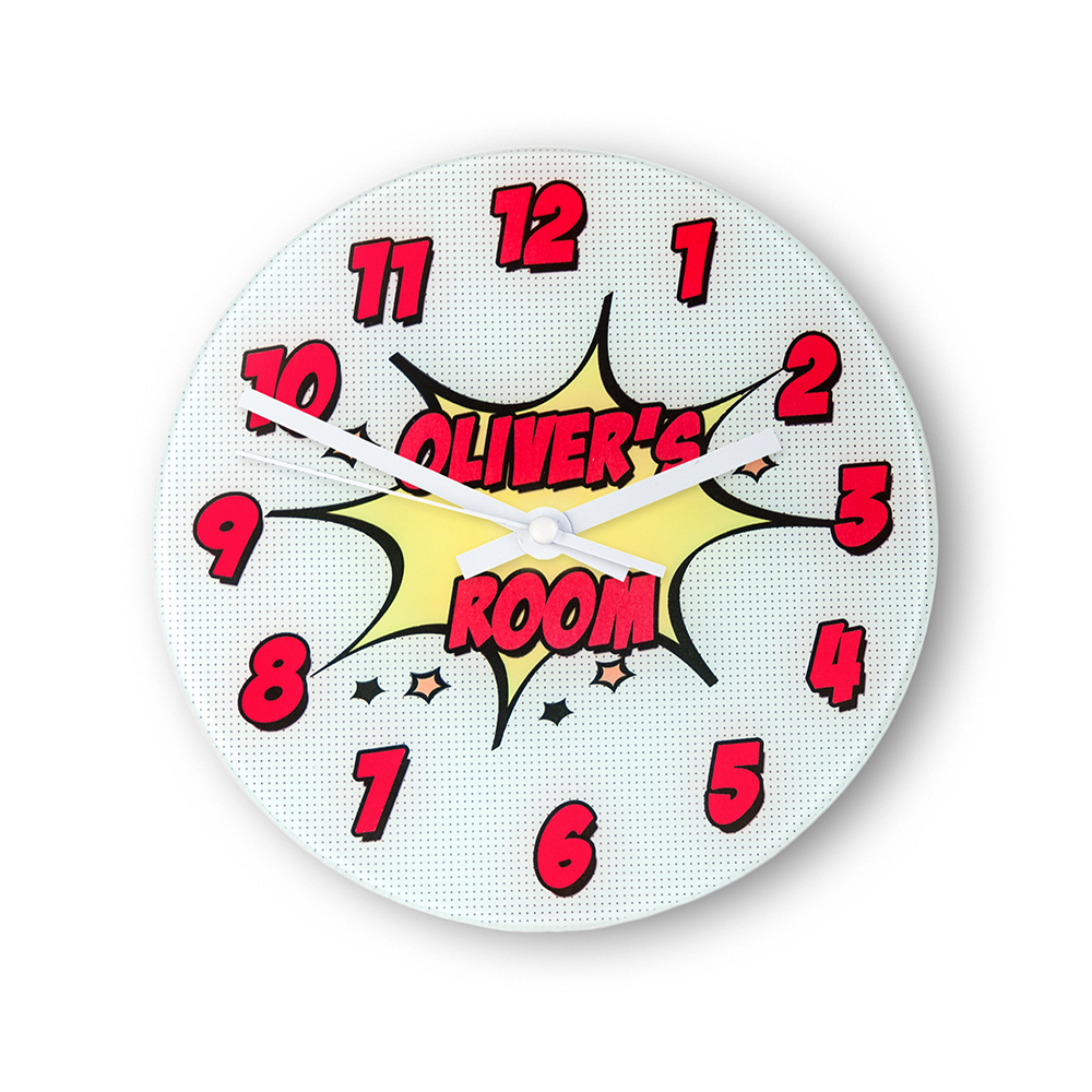 Pow! Personalised Comic Wall Clock Pow! Personalised Comic Wall Clock